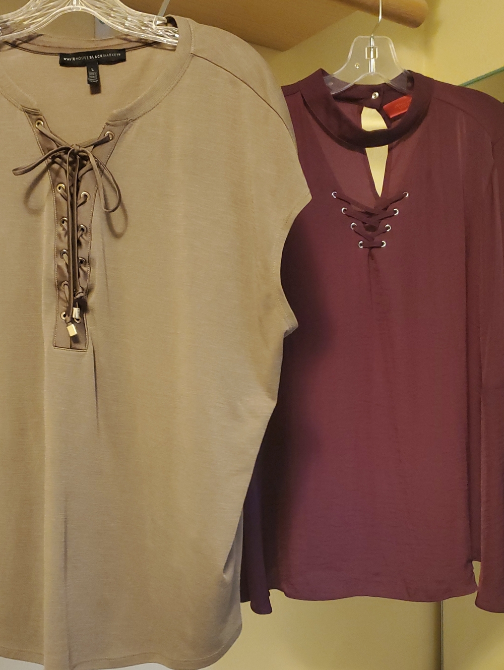 White House Black Market Top &  Jennifer Lopez Blouse Both Sz L